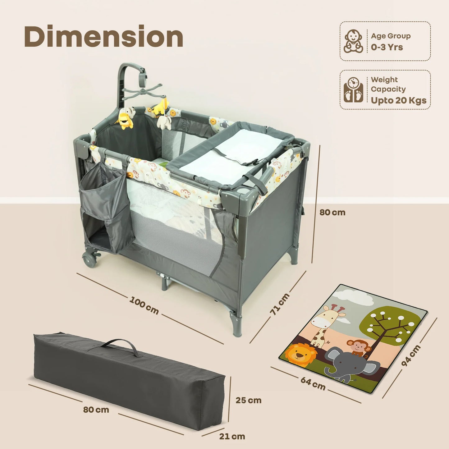 Hide N Seek Multiplay Cot