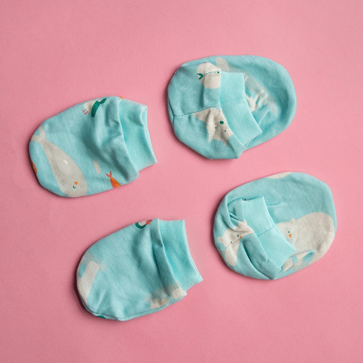 Mittens + Booties Blue