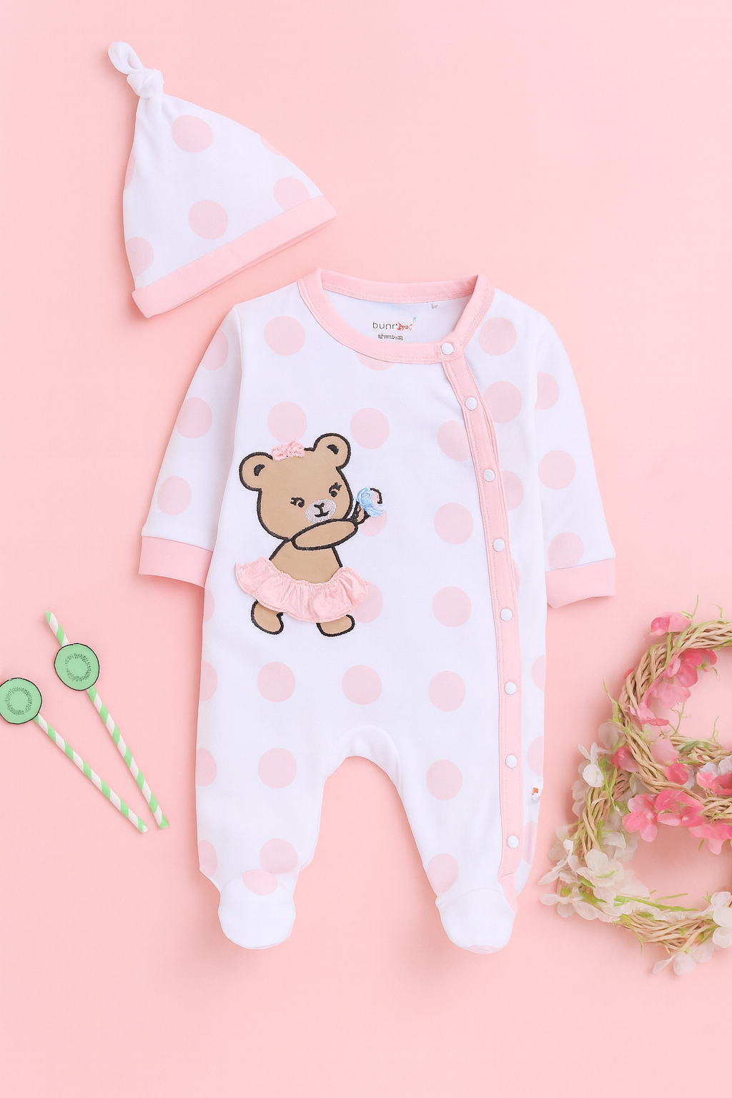 Teddy Onesie + Cap