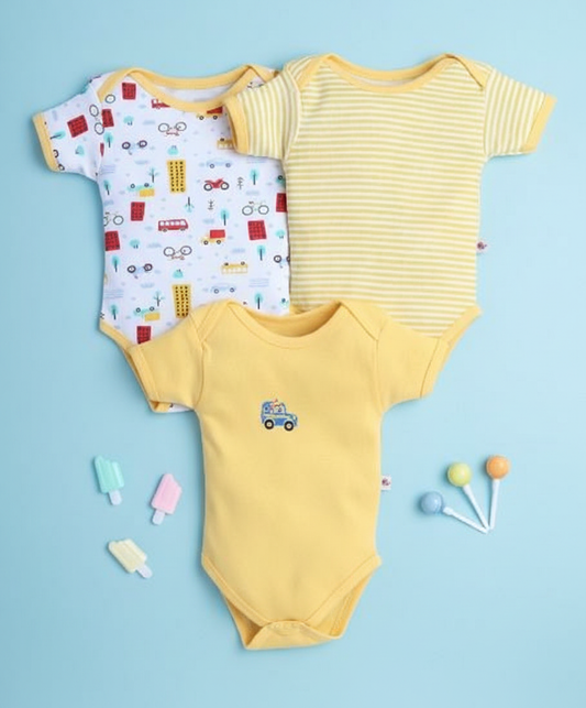 Yellow Onesie Set - 3 pack