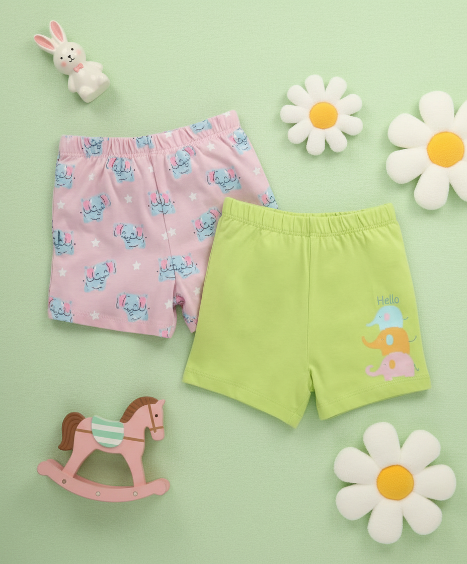 Elephant Shorts (Pack of 2)