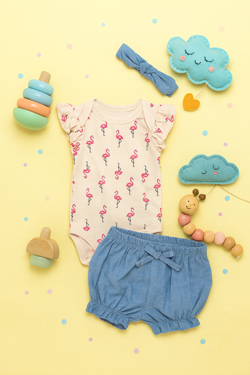 Onesie & Bloomer Set Flamingo