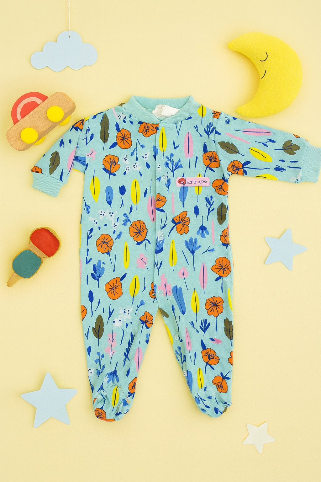Aqua Full-Sleeve Onesie