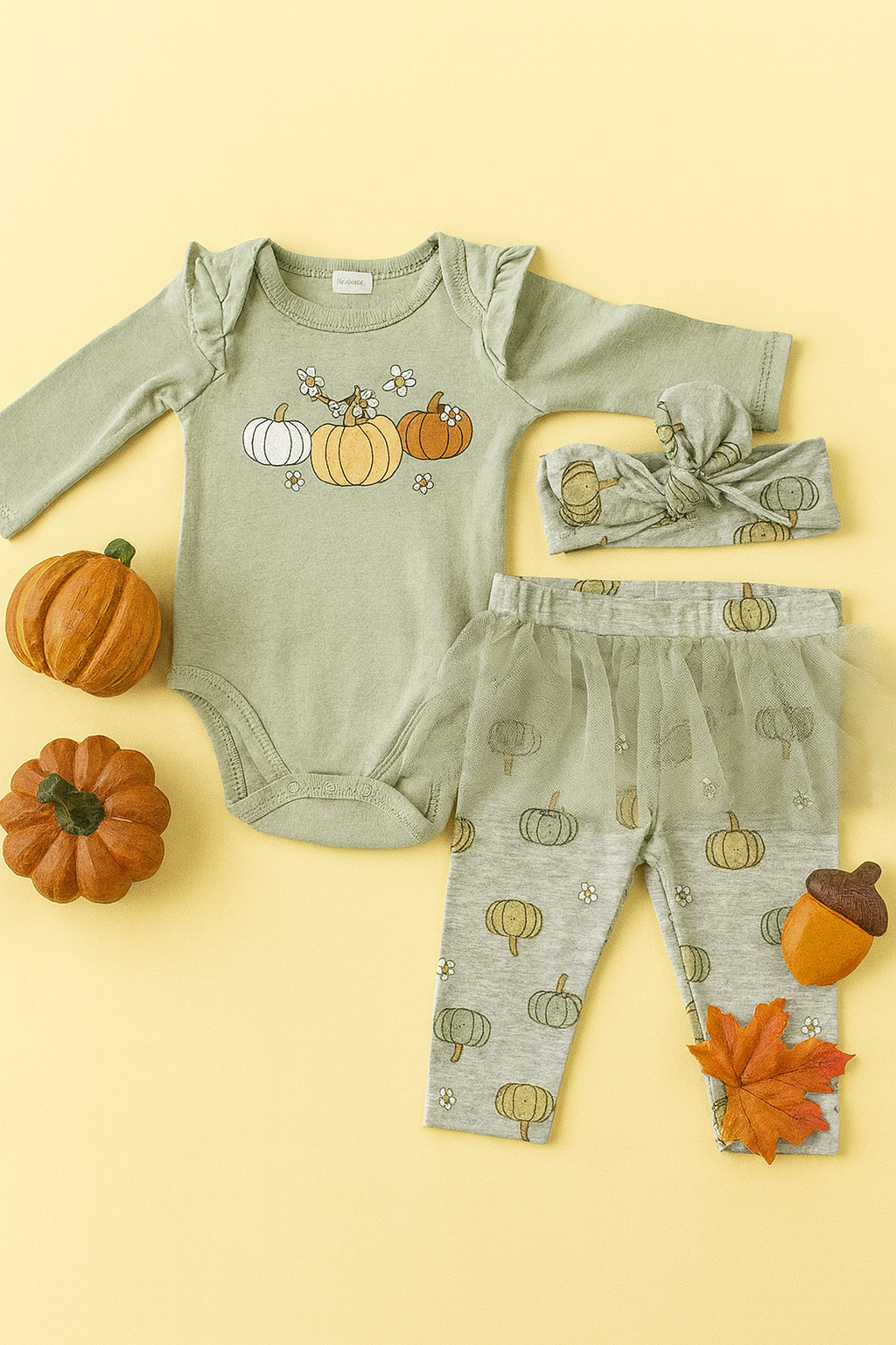 Pumpkin Onesie & Pant Set