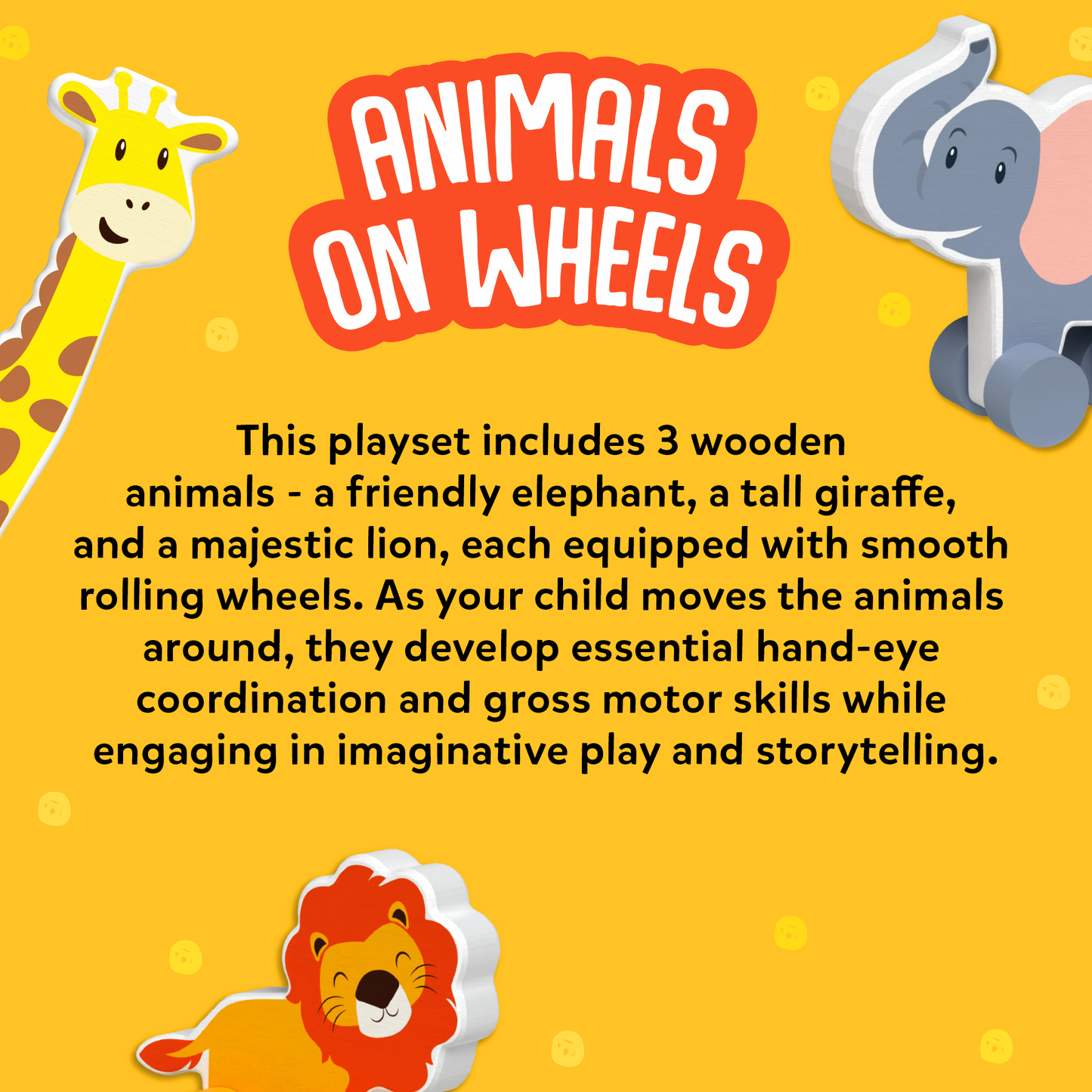 Animals on Wheels - Wooden Toy