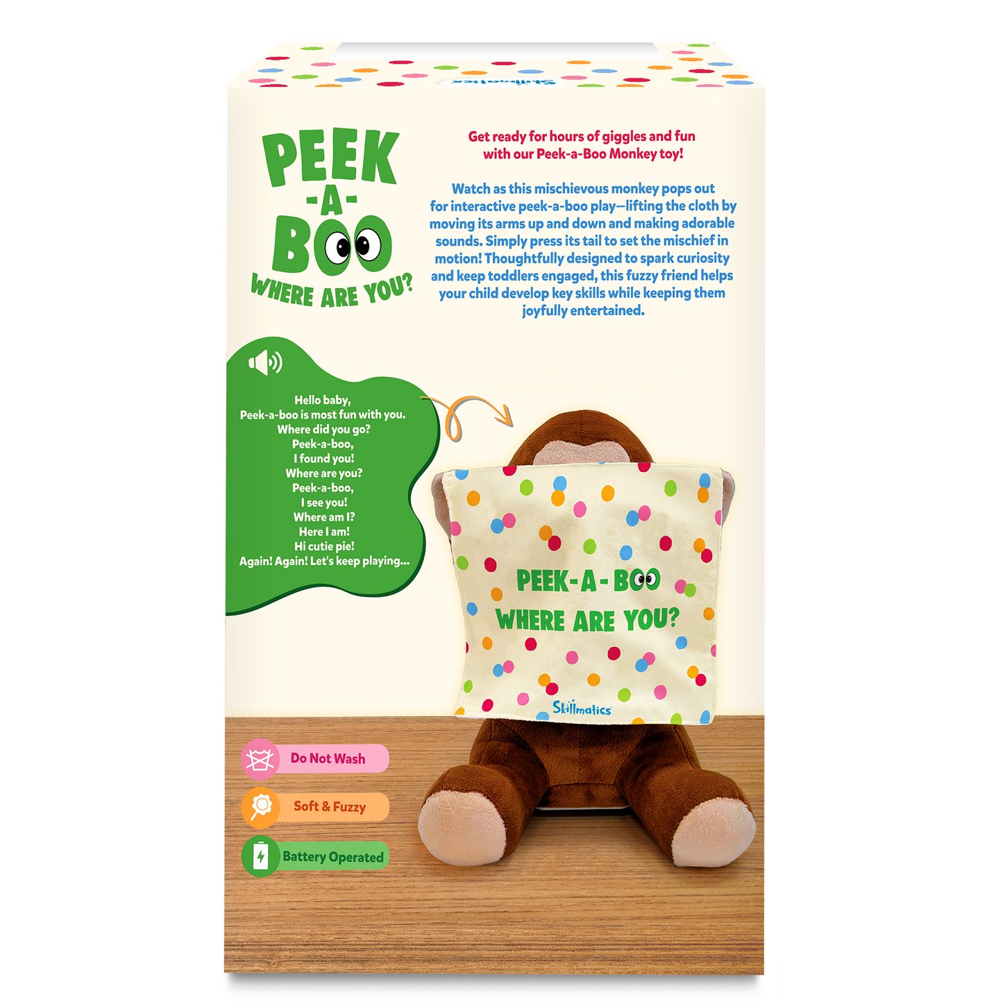 Peek a Boo - Interactive Plush Monkey
