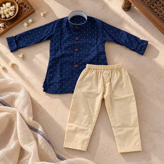 Blue Kurta Pyjama Set