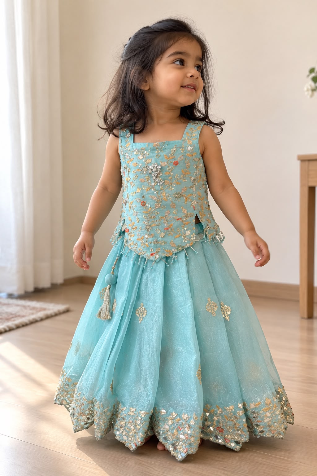 Blue Ghagra & Dupatta