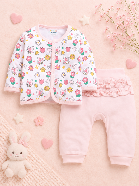 Pink & White Pyjama Set