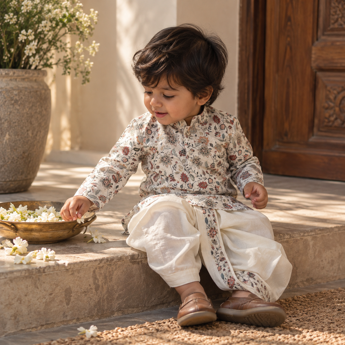 White Kurta Set