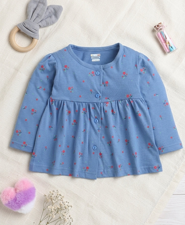 Blue Frock with Roses