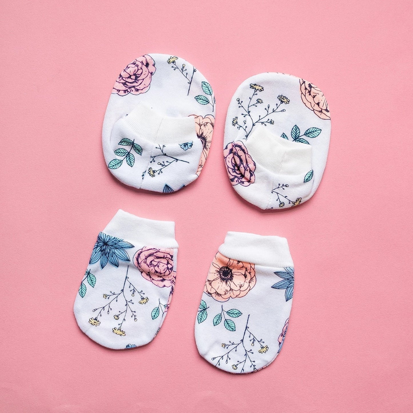 Mittens + Booties Floral