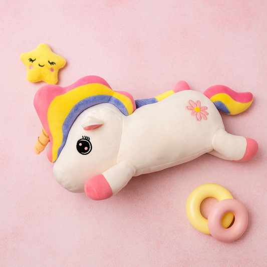 Unicorn Soft Toy - White