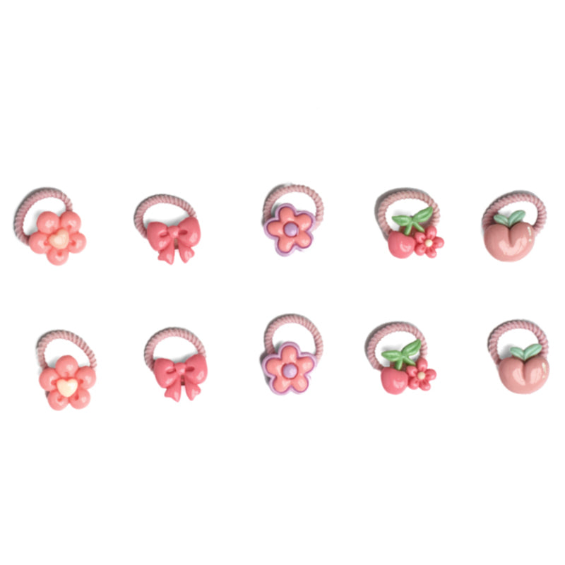 Bow & Blossom Rubberbands - Pack Of 10