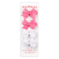 White And Hot Pink Locks Hairclips (Pack of 4)