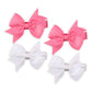 White And Hot Pink Locks Hairclips (Pack of 4)