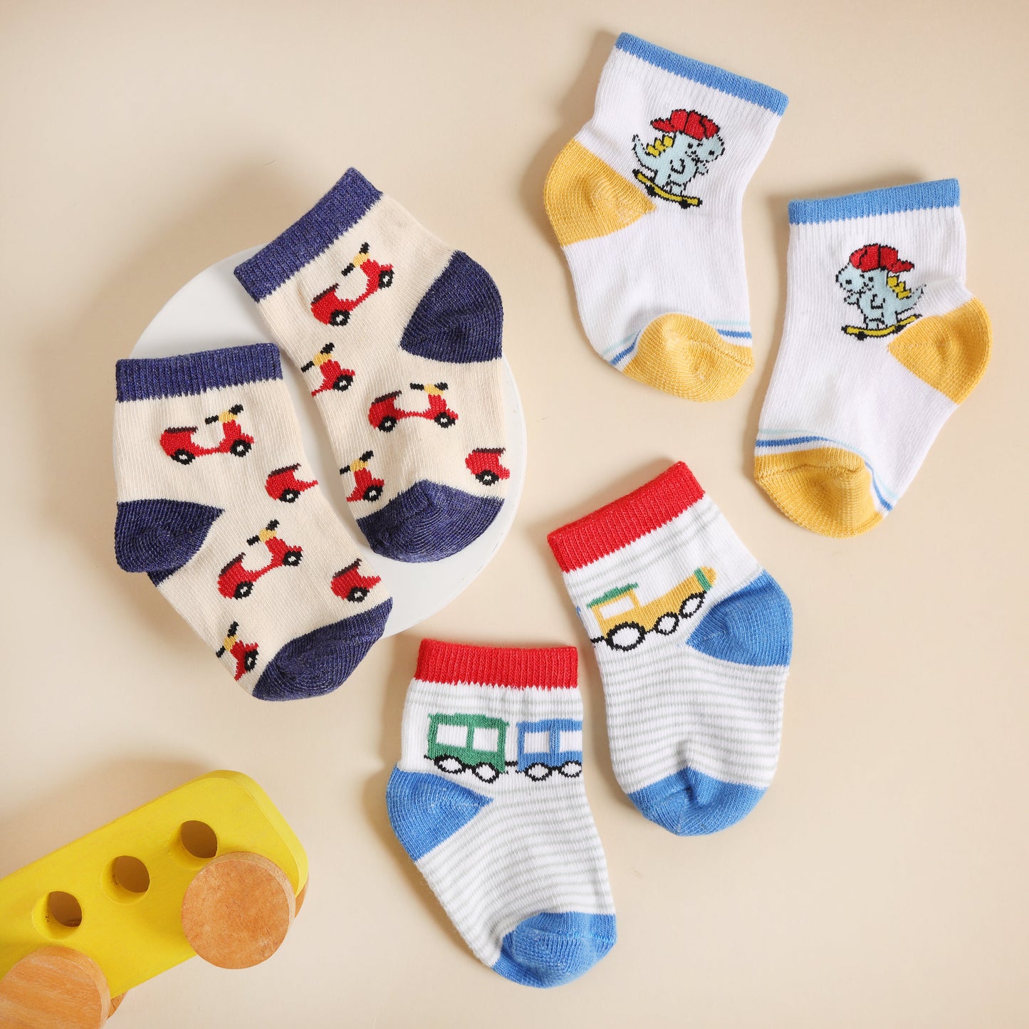 Little Riders Flat Baby Socks (Pack Of 3)
