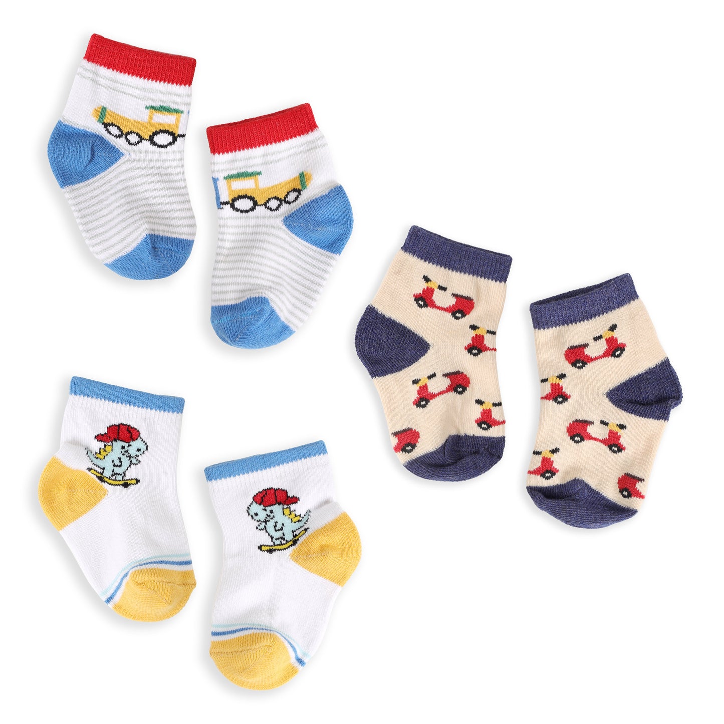 Little Riders Flat Baby Socks (Pack Of 3)