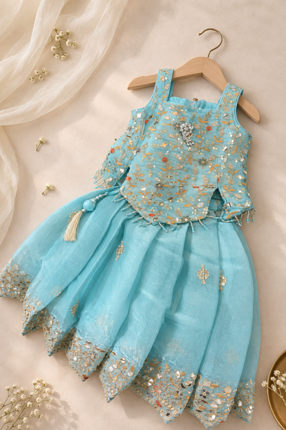 Blue Ghagra & Dupatta