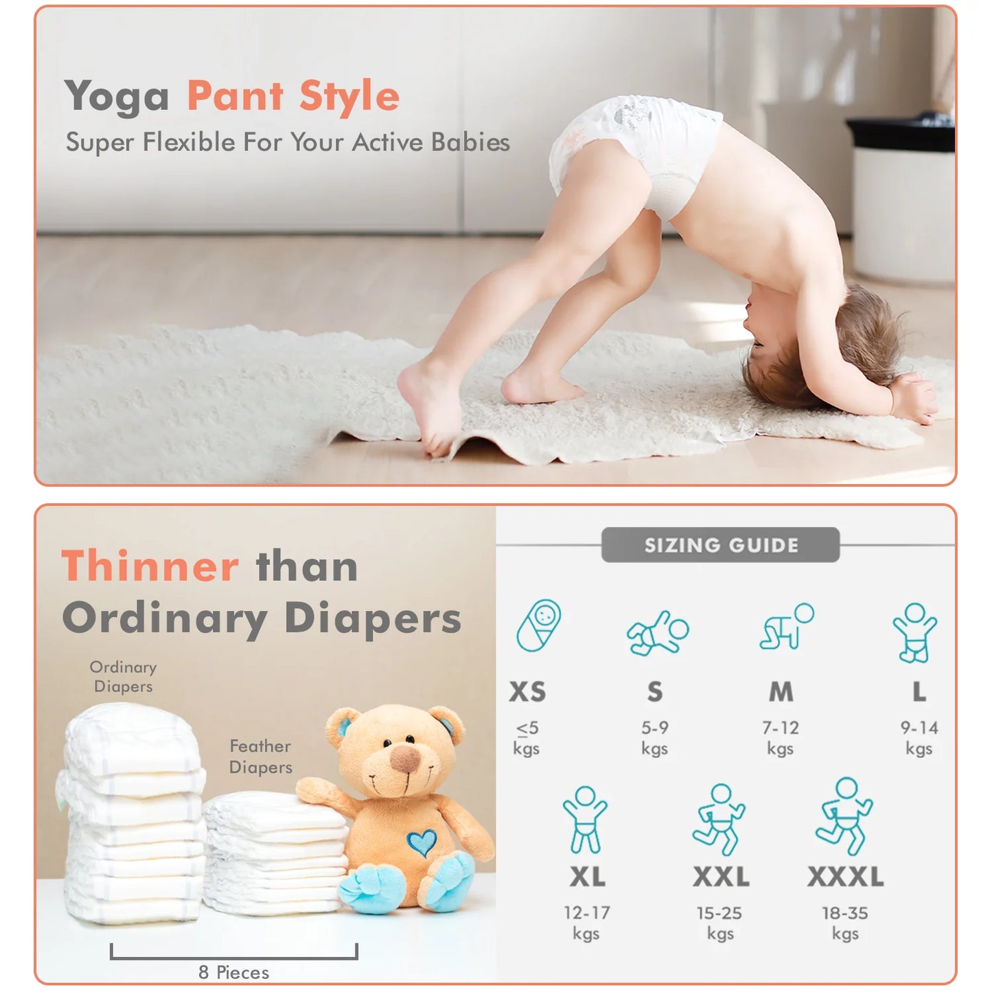 Feather Diapers L - Pack of 24