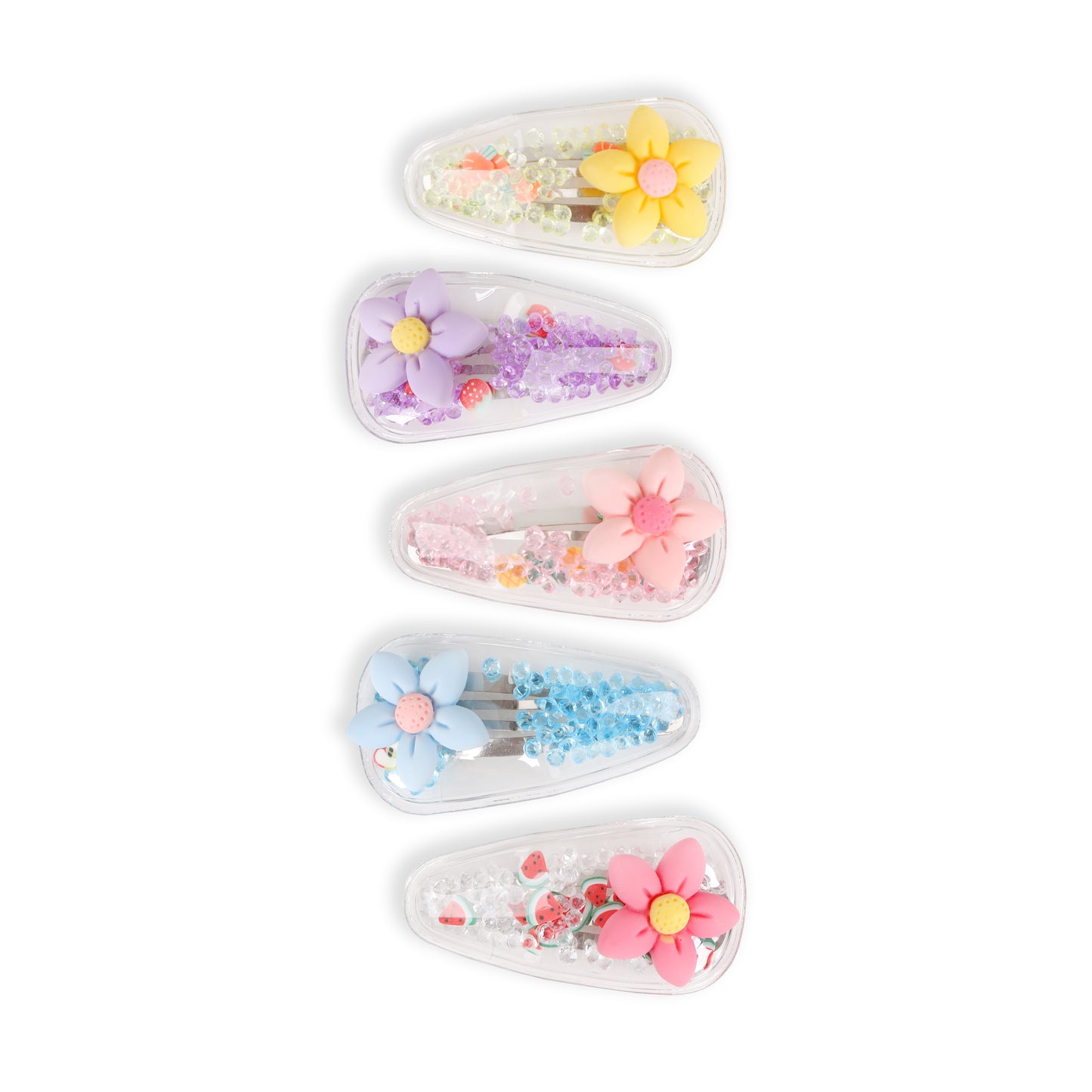 Blossoming Flower Hair Clips (Pack Of 5)