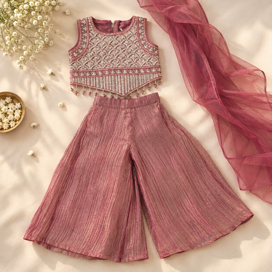 Maroon Palazzo & Dupatta
