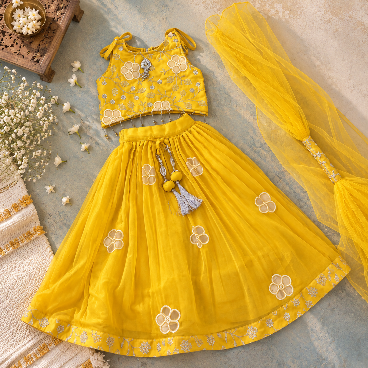 Yellow Ghagra & Dupatta