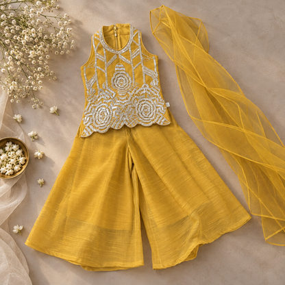 Yellow Palazzo & Dupatta