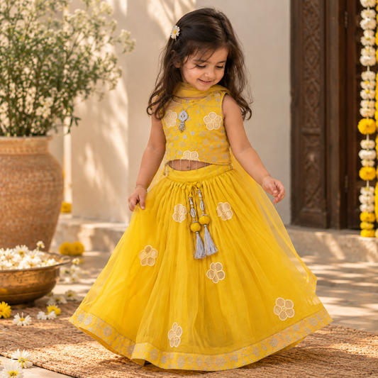 Yellow Ghagra & Dupatta